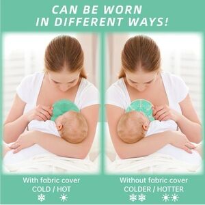 Hot/Cold Gel Bead Ice Packs Breast Cooling/Heat Pads Relief for Breastfeeding,